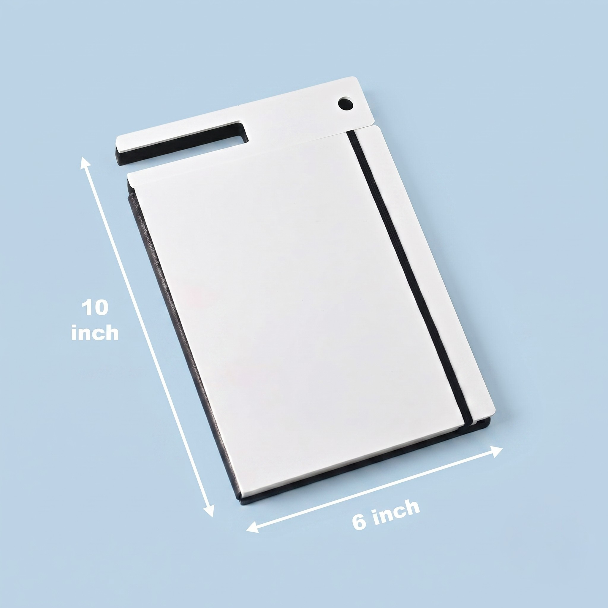 Wooden White Board Diary with Marker | 200 Pages Notebook with Wooden Base, Mobile Stand & Pen Holder | Desk Planner for Office, Study & Home Use
