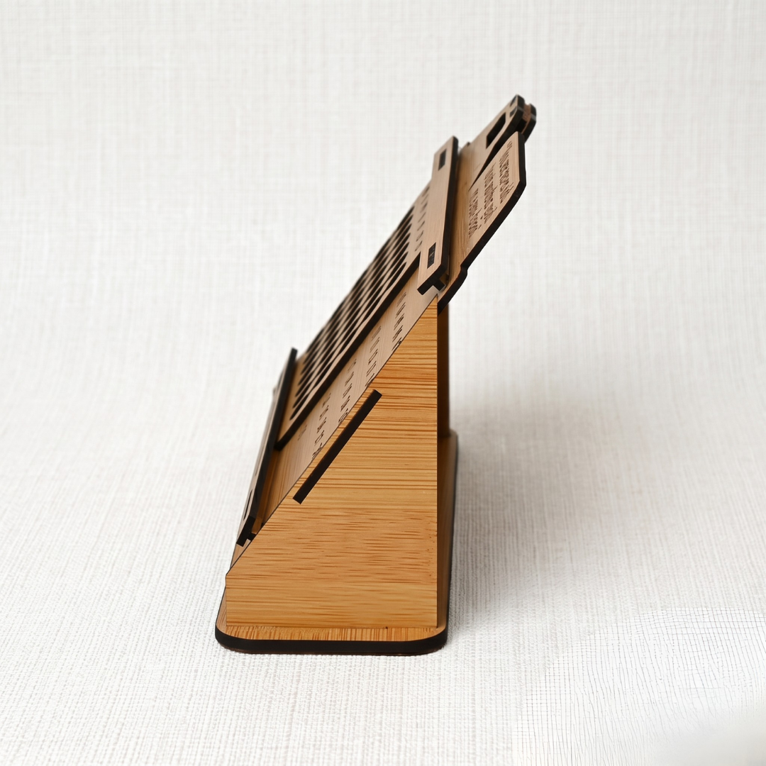 Desk calendar lifetime infinite perpetual table calendar 2025-2026 unique design with motivational quote for office desk decor and new year gifts (bamboo ecofriendly)