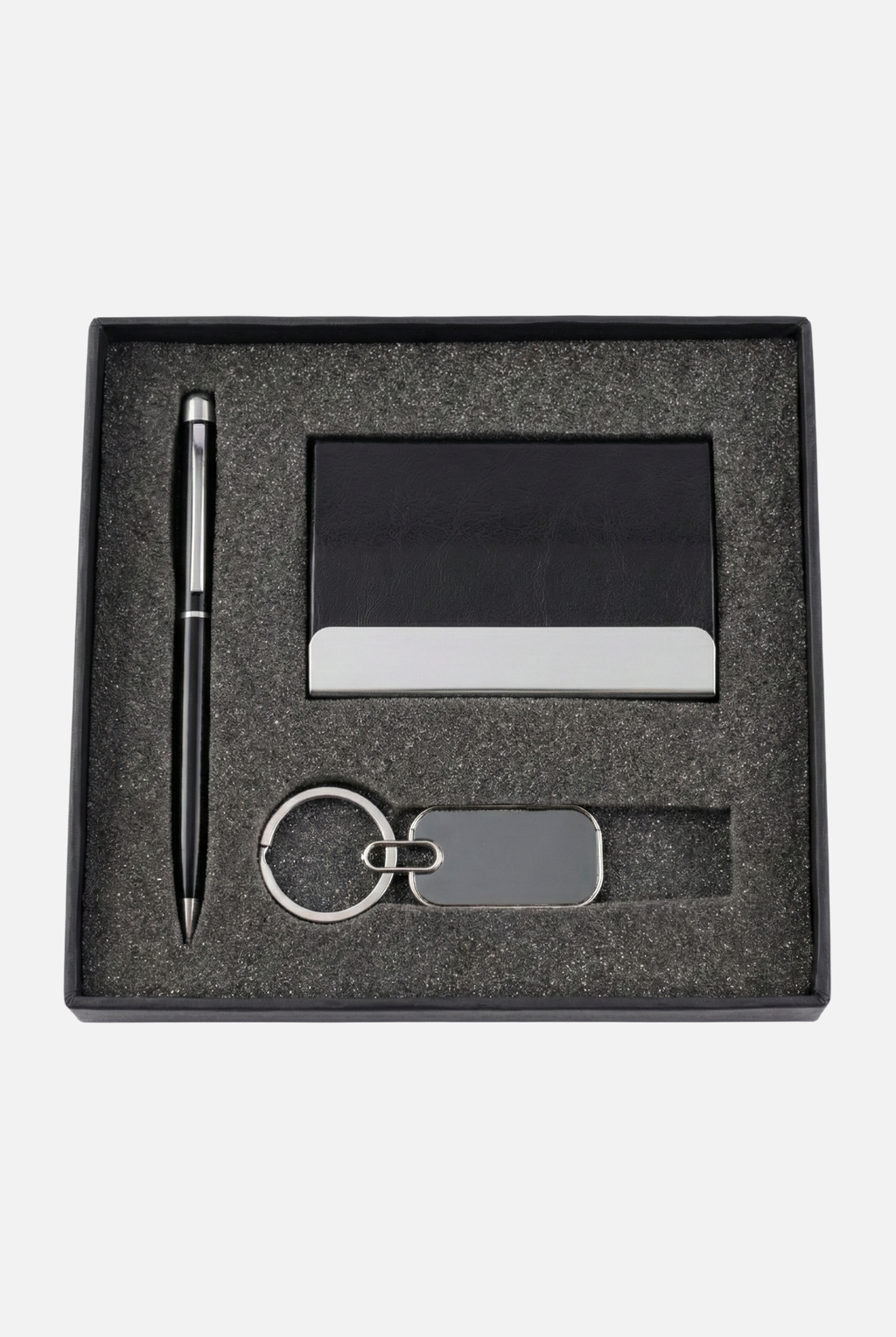 3-in-1 Executive Gift Set – Pen, card holder & keychain