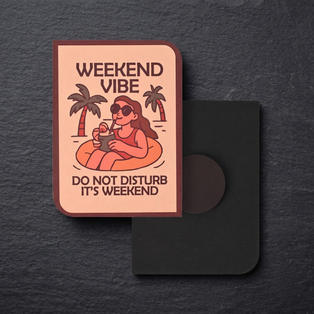 Wooden Fridge Magnet Set – Pack of 6 | Quirky Wooden Fridge Magnets – Fun Motivational Quotes for Home, Office, Work Desk, Students & Gifting | Funky & Aesthetic Décor (Quirky Fun)
