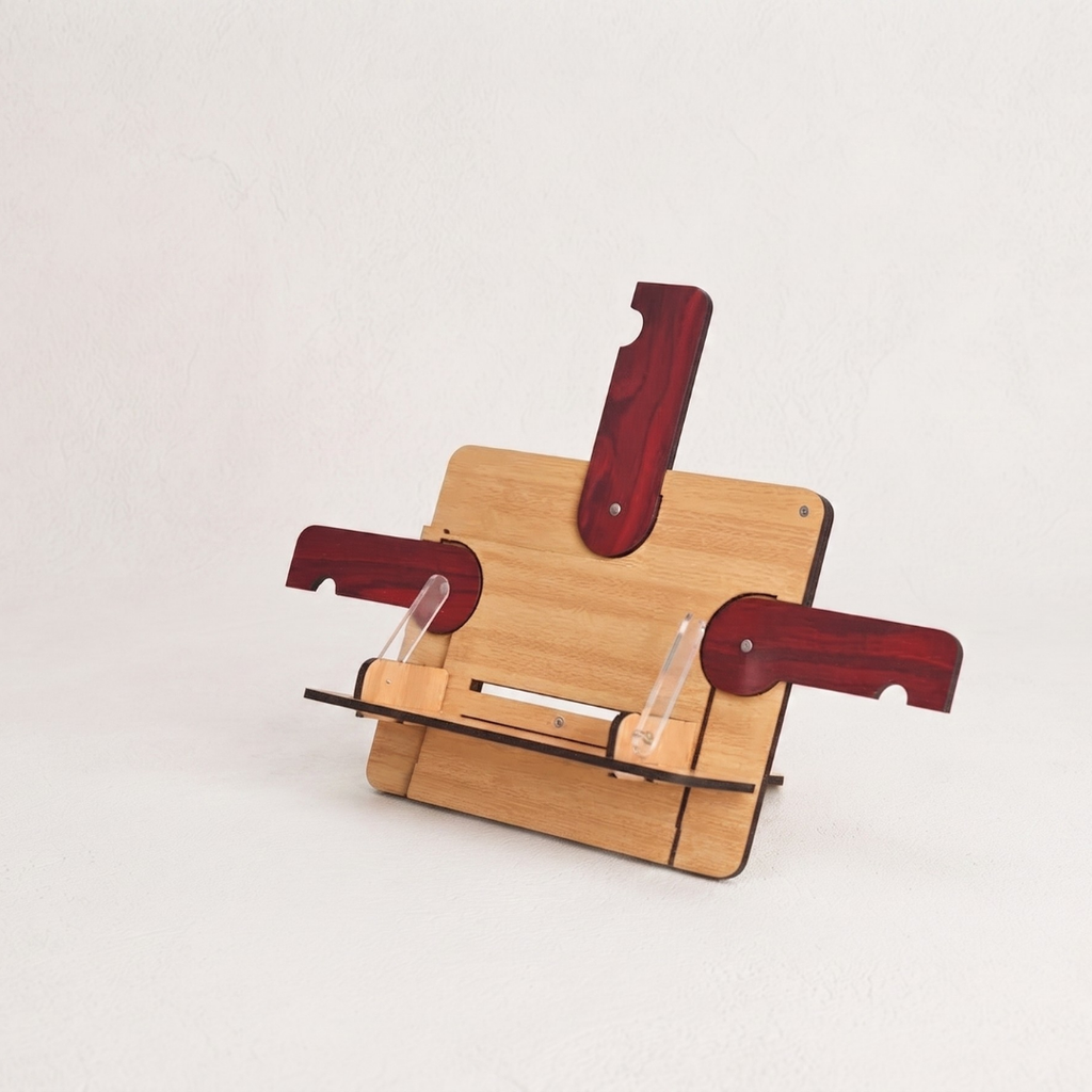Book Reading Stand Desk Accessories For Adjustable Angles Compatible With All Size Books, A3 Large Size, Heavy, Bulky, Large Book Stand, Tablet & Mobile A Book Holder For Reading (Big Size Bamboo)