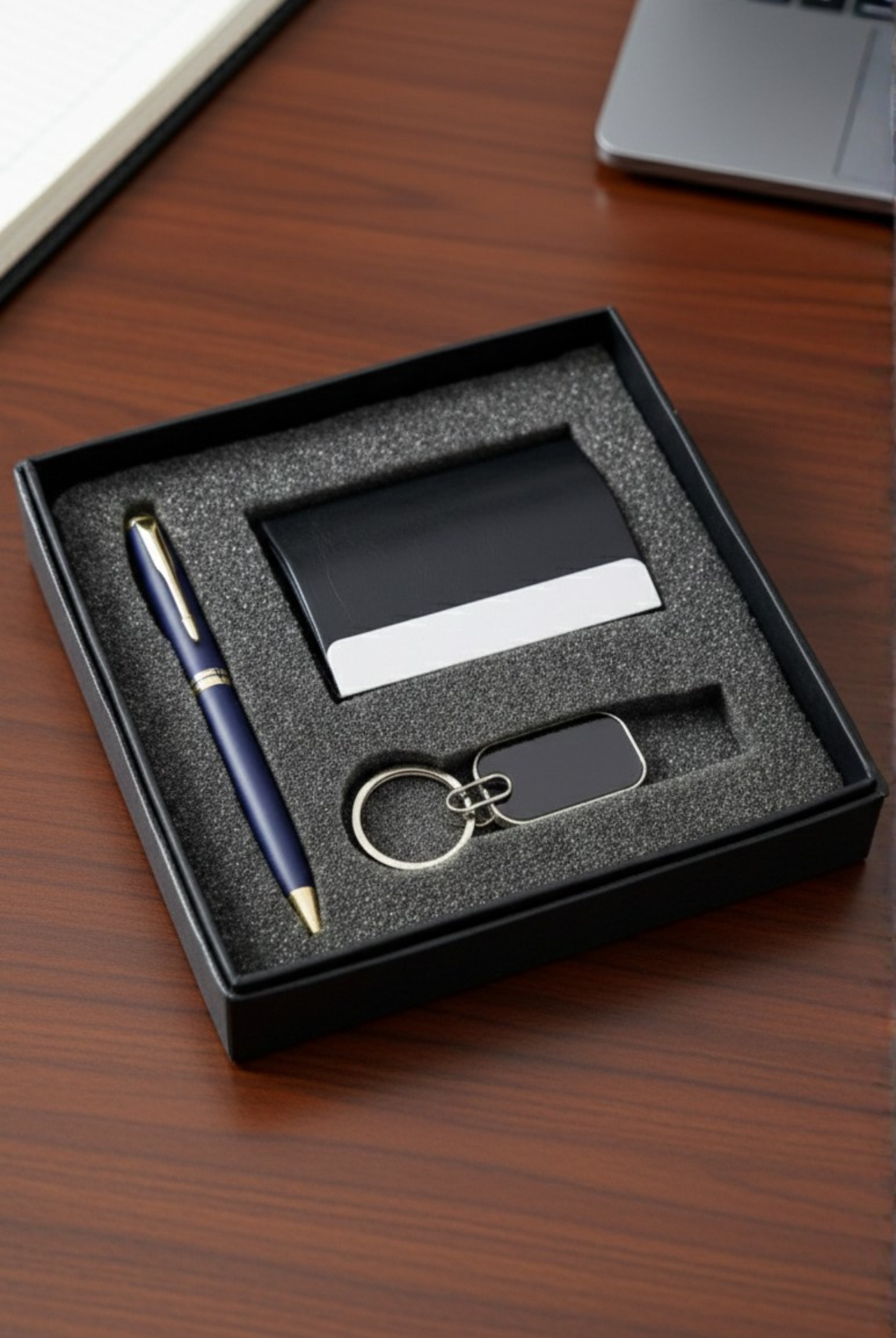 Stylish Corporate Gift Set – Diary, Pen, Keychain & Card Holder