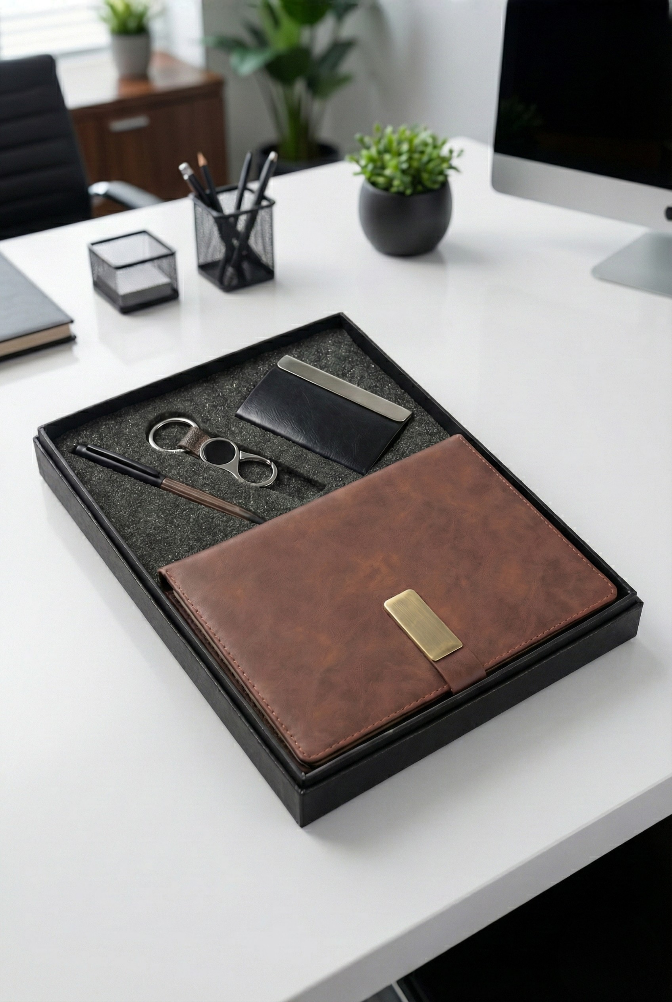 Classic Diary-Pen-Keychain- Cardholder Premium Corporate Gift Set