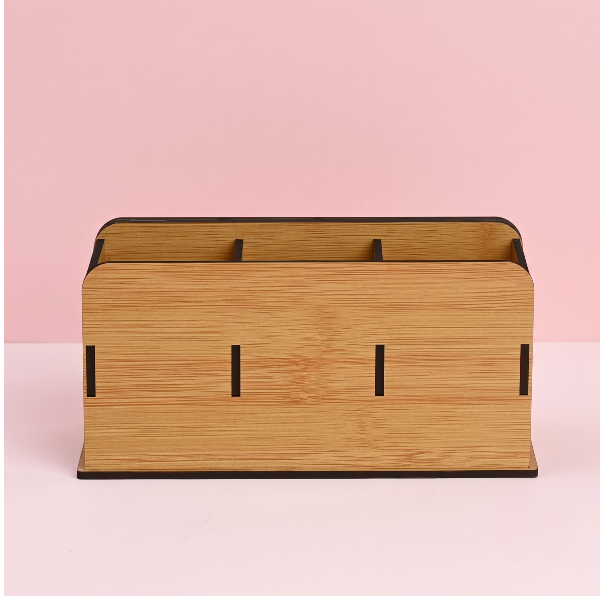 study table decor with lifetime table calendar 2026 unique stationery items radio retro theme with switch button 3d office desk decorative items penstand 3 Compartment(ecofriendly)