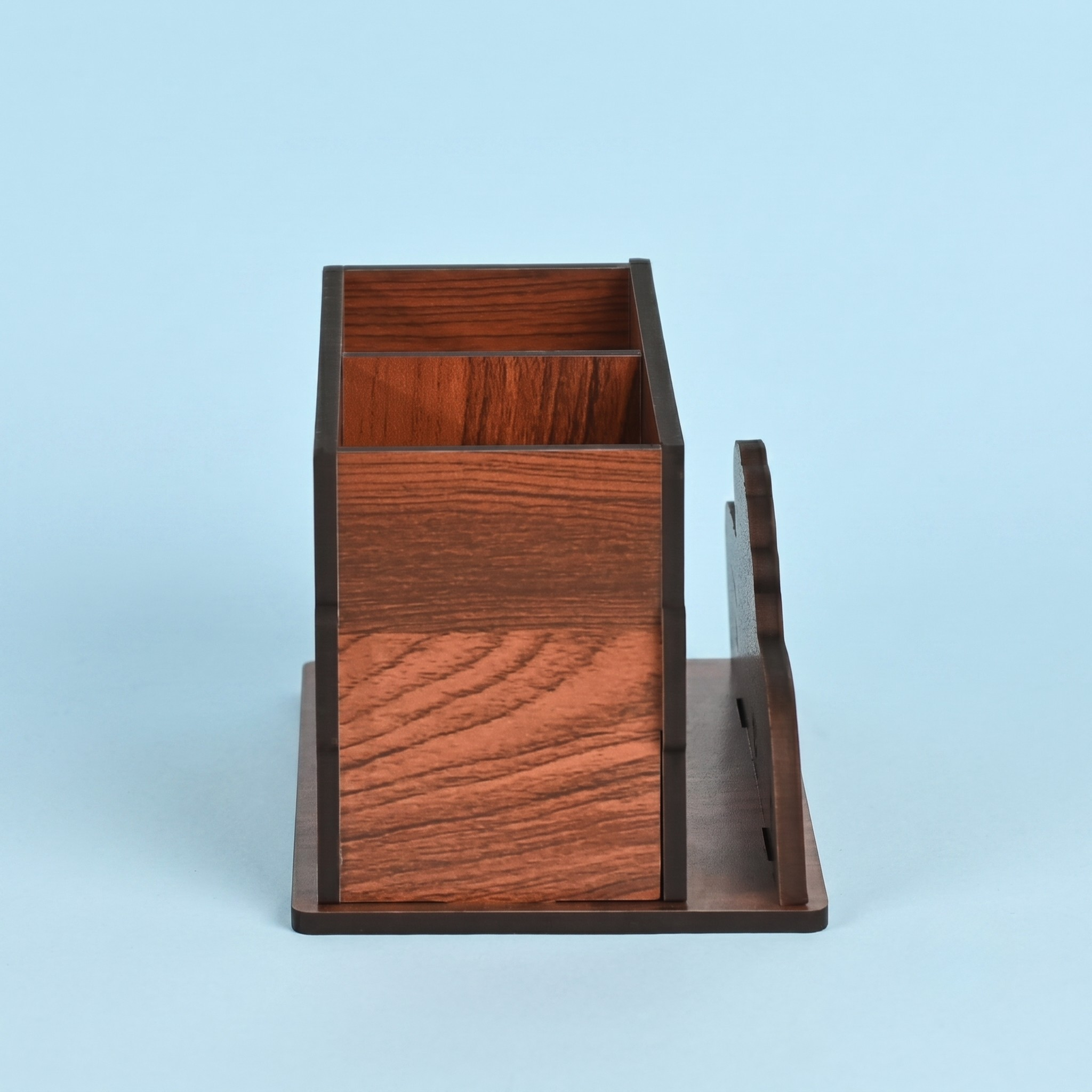 Wooden Cutlery Stand for Kitchen & Dining Table, 2 Compartments - Spoon, Knife & Fork Holder, Spoon Stand, Spoon Organizer (Wood) Eco Friendly