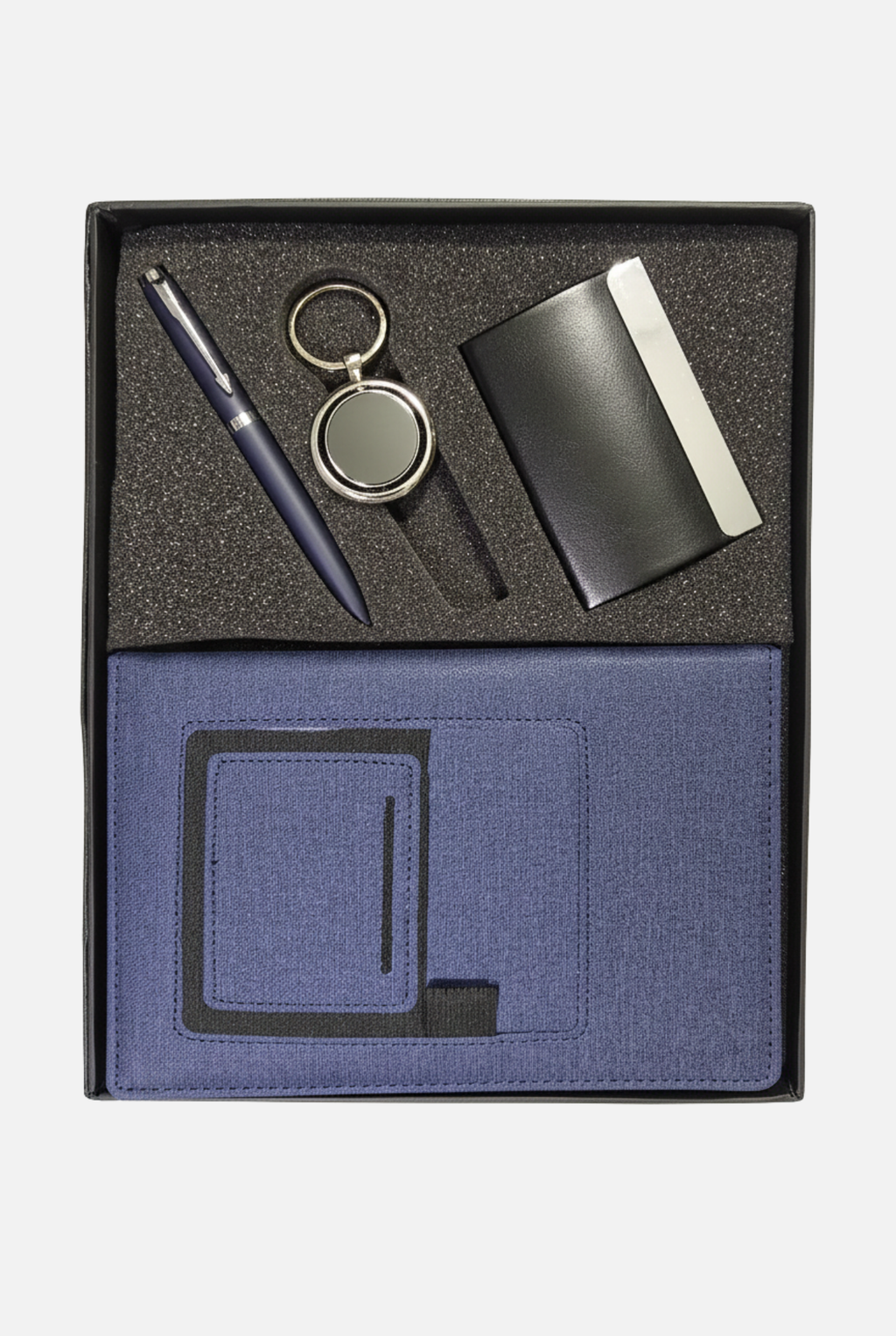 Executive 4-in-1 Corporate Gift Set with Diary, Pen, Keychain & Card Holder