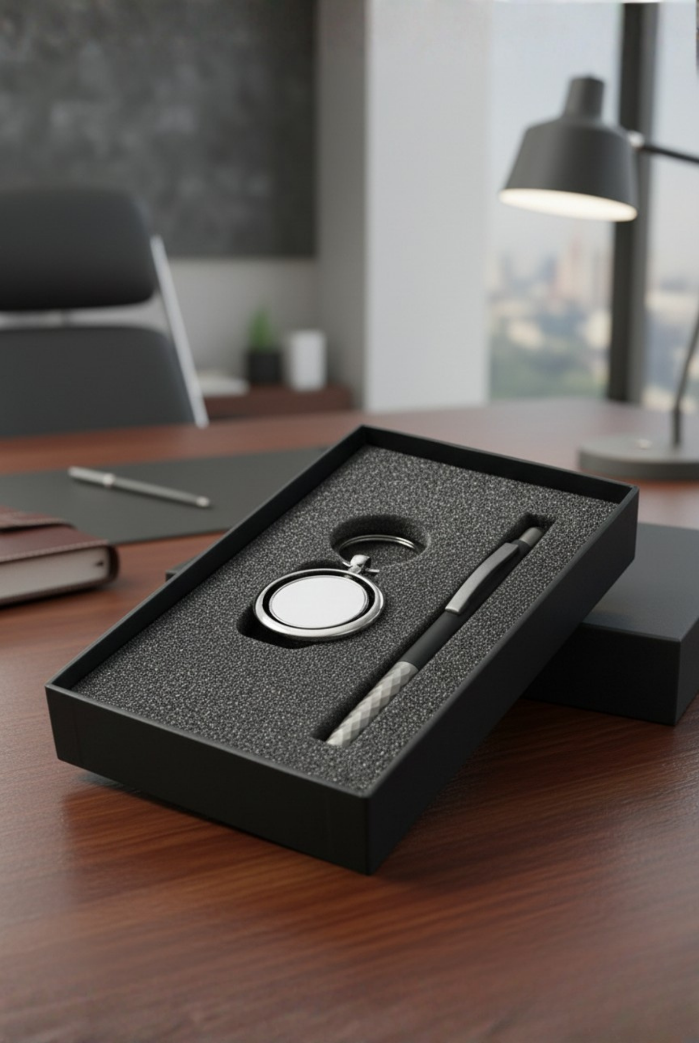 Executive Promotional Gift Set – Premium Customized Pen & Keychain