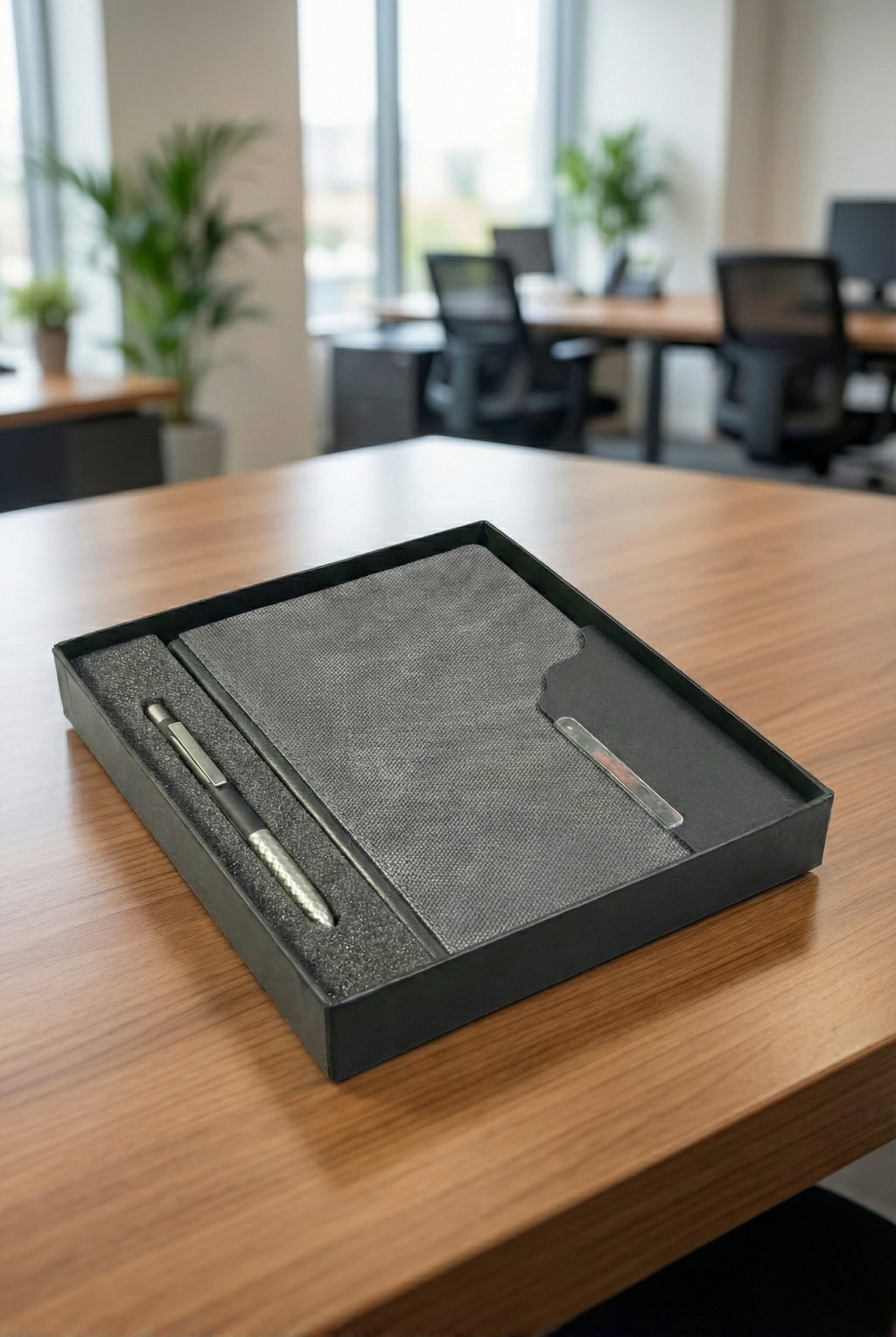 Executive Customized Corporate Gift Set – Premium Diary & Pen
